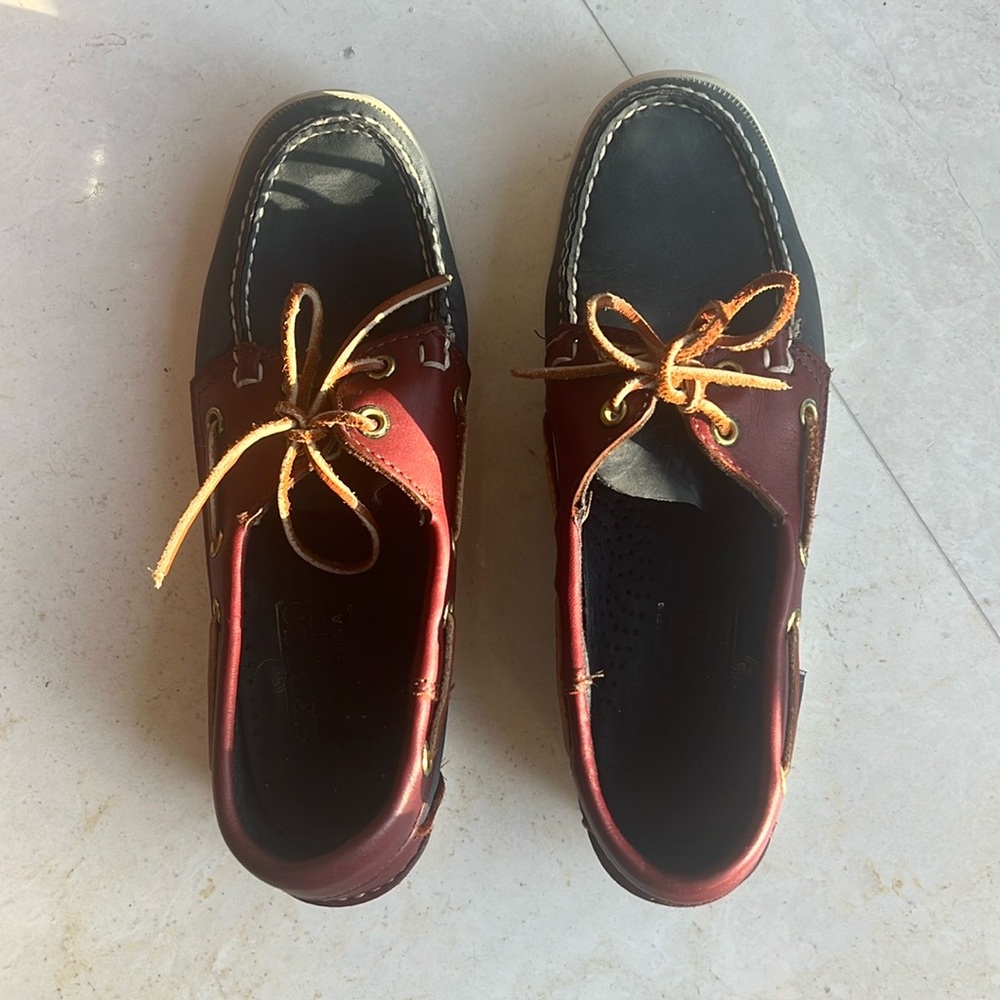 Sebago Docksides Women used Spinnaker 2-Eye Slip On Suede Boat Shoes Loafers 7